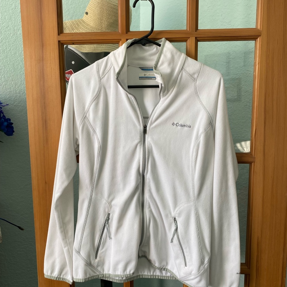 Columbia fleece front zip sweatshirt